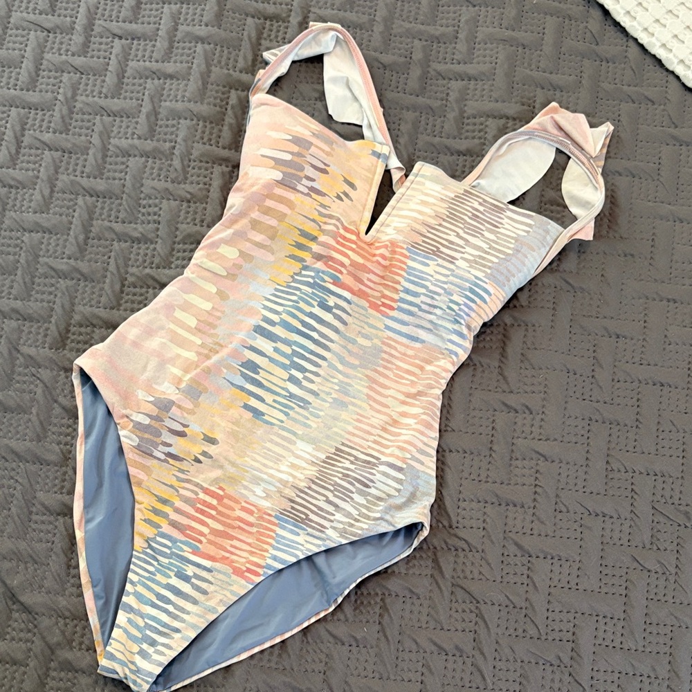 Athleta Pastel Multicolor One Piece Swimsuit